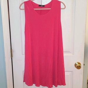 Pink Plus Sleeveless Swing Dress